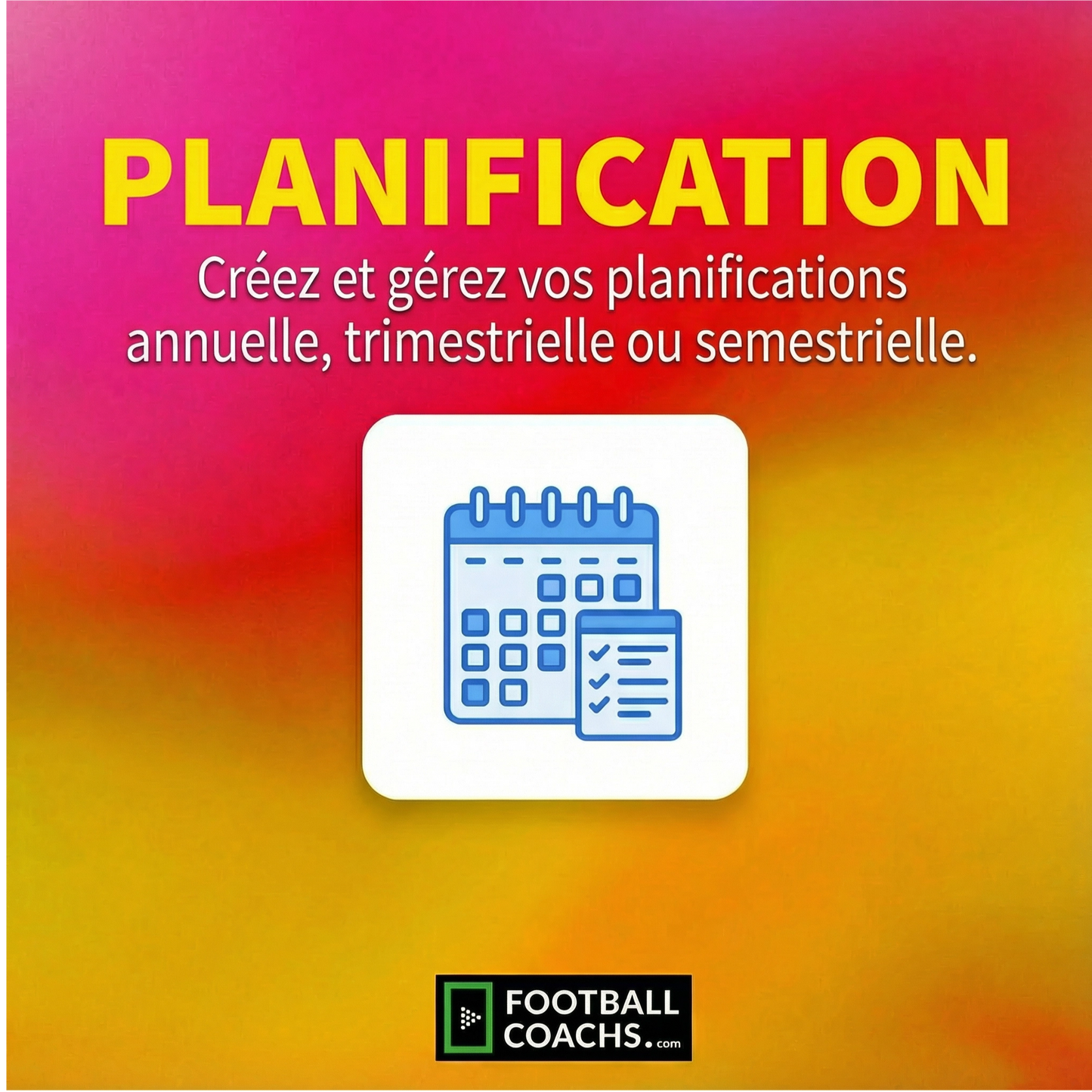 Football Coachs Planification - Abonnement annuel
