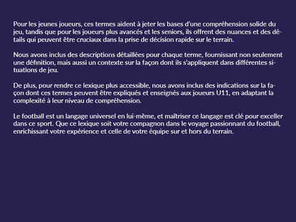 Lexique Tactique et Technique