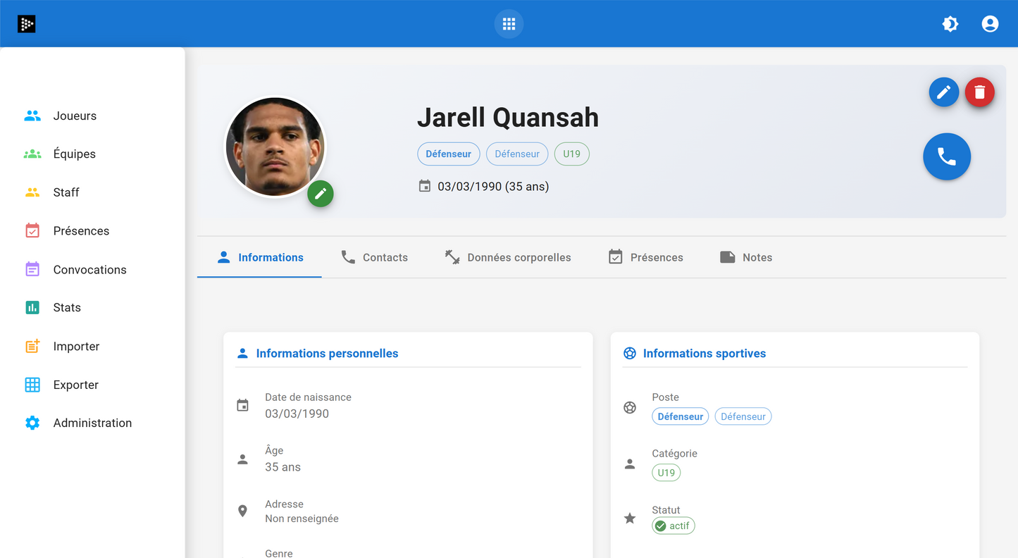 Football Coachs – Effectif